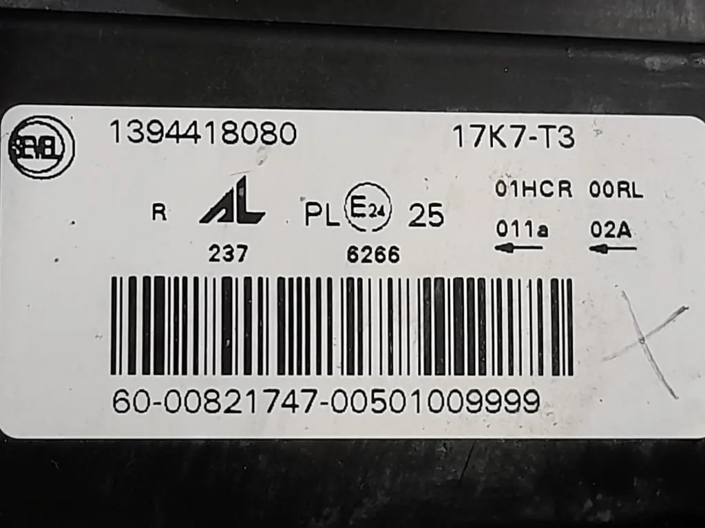 Proiettore ANT DX 1394418080 Citroen Jumper III 2014