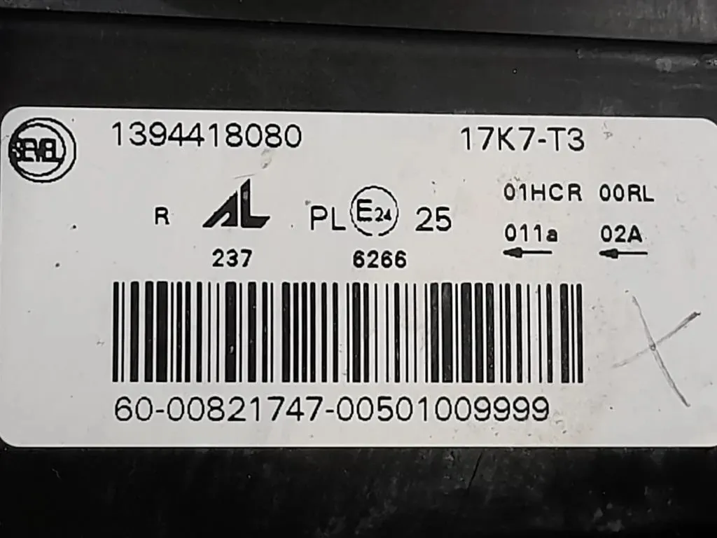 Proiettore ANT DX 1394418080 Citroen Jumper III 2014