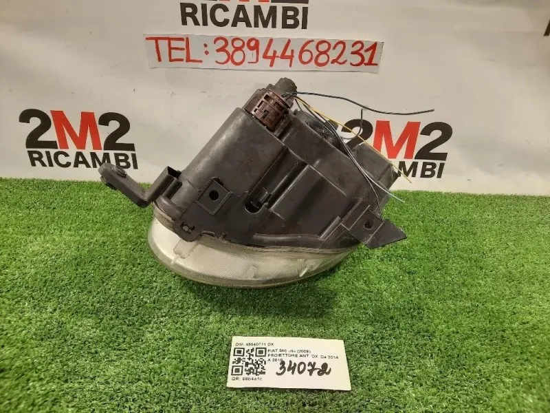 Proiettore ANT DX 45540711 DX Fiat 500 II 2008