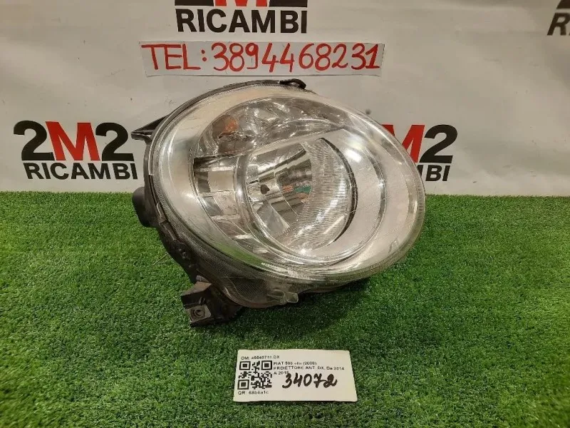 Proiettore ANT DX 45540711 DX Fiat 500 II 2008