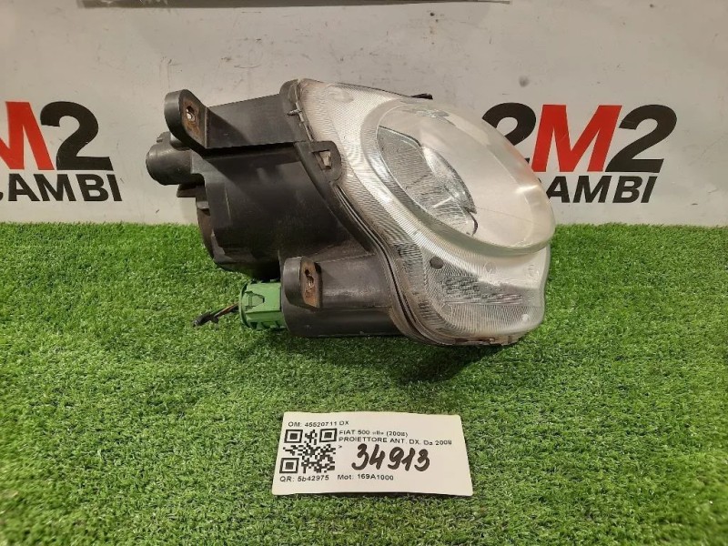 Proiettore ANT DX 45520711 DX Fiat 500 II 2008