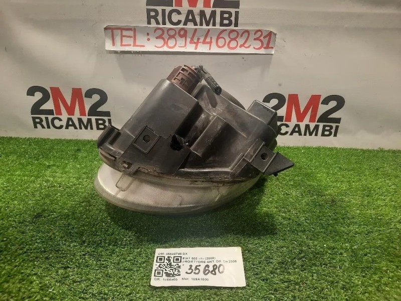 Proiettore ANT DX 45540748 DX Fiat 500 II 2008