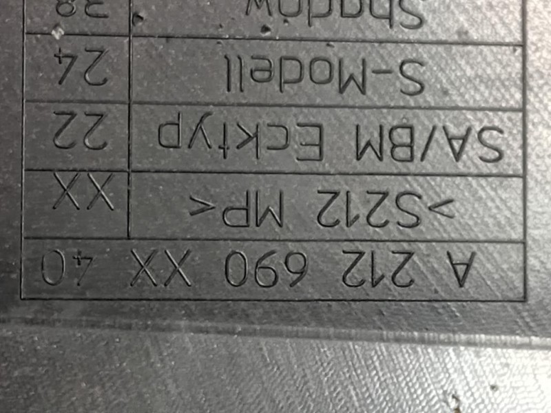 Spoiler Sottoporta DX A212690XX40 Mercedes Classe E W212 2013