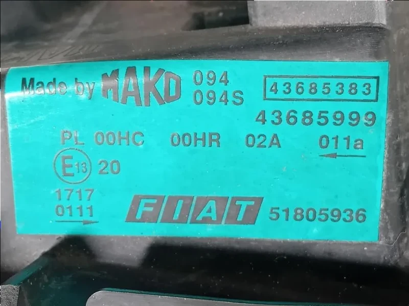 Proiettore ANT DX 43685999 Fiat Doblò III 2015