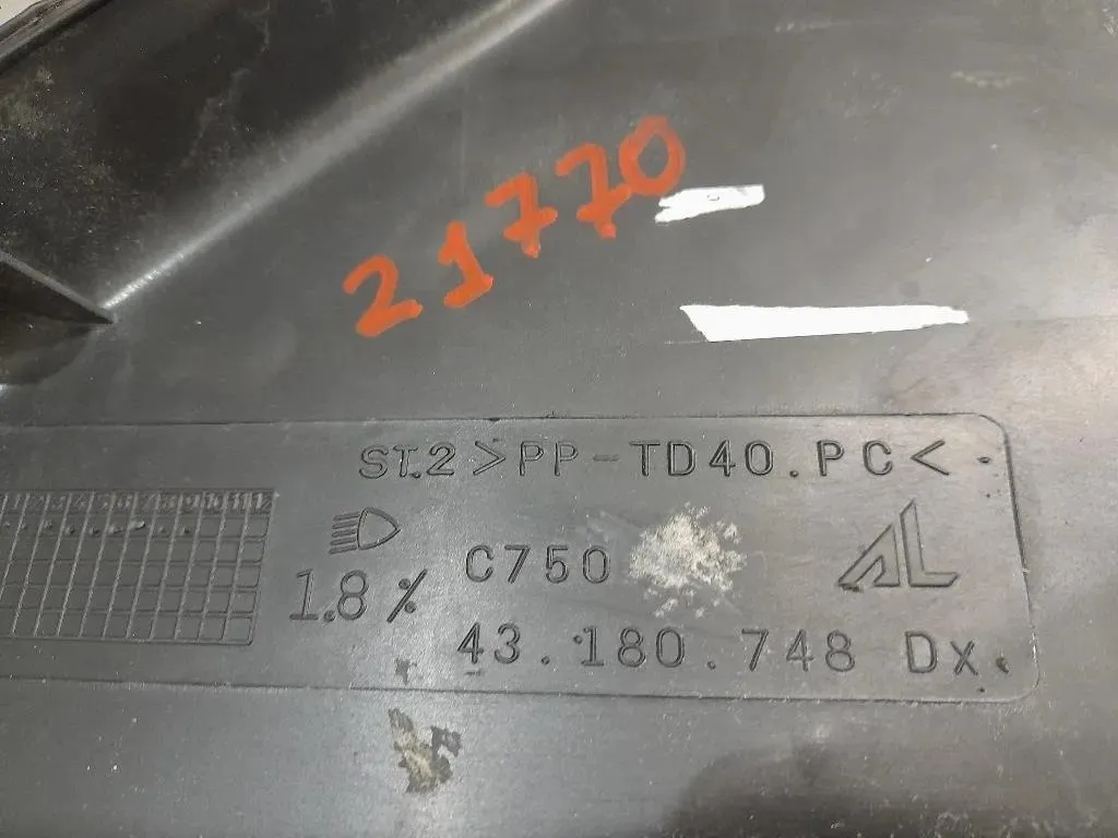 Proiettore ANT DX 43180748 Fiat Ducato 250 2007