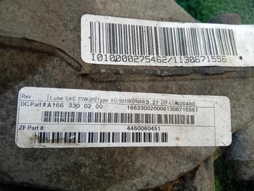 Differenziale ANT A1663301900 GLE ML W166 4460060451 Mercedes Classe ML W166 2012