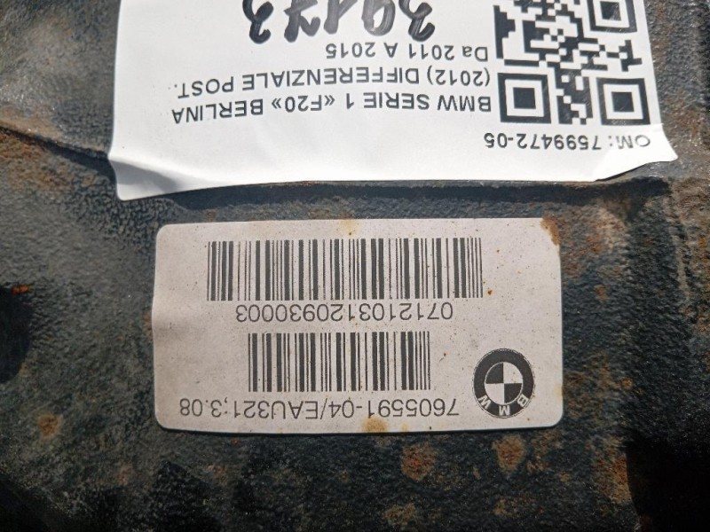 Differenziale POST 7599472-05 Bmw Serie 1 F20 Berlina 2012