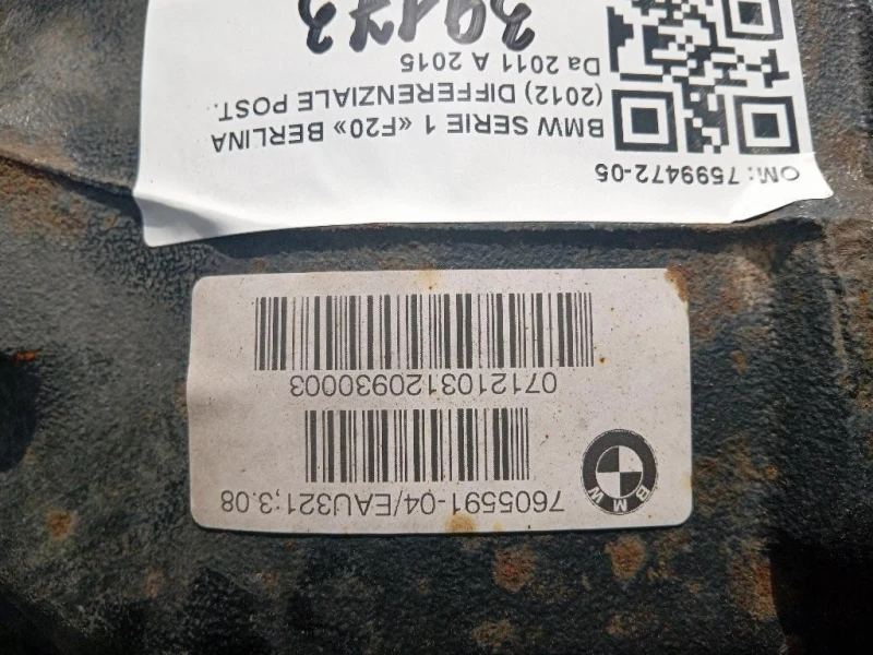 Differenziale POST 7599472-05 Bmw Serie 1 F20 Berlina 2012