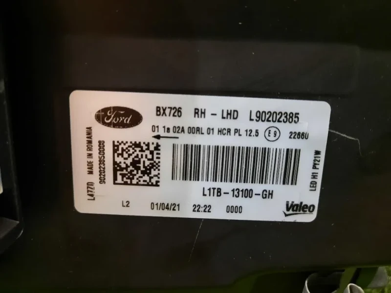 Proiettore ANT DX L1TB13100GH Ford PUMA II 2019