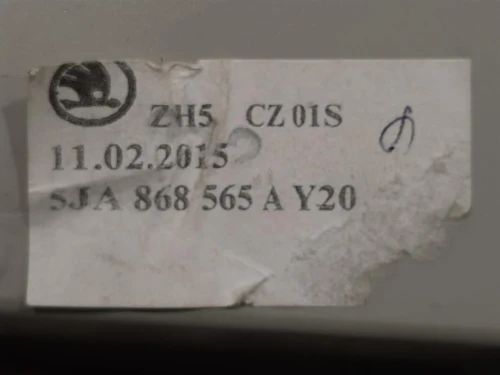 Sportello Portaoggetti 5JA868565A PORTAOCCHIALI Skoda Fabia NJ3 2014