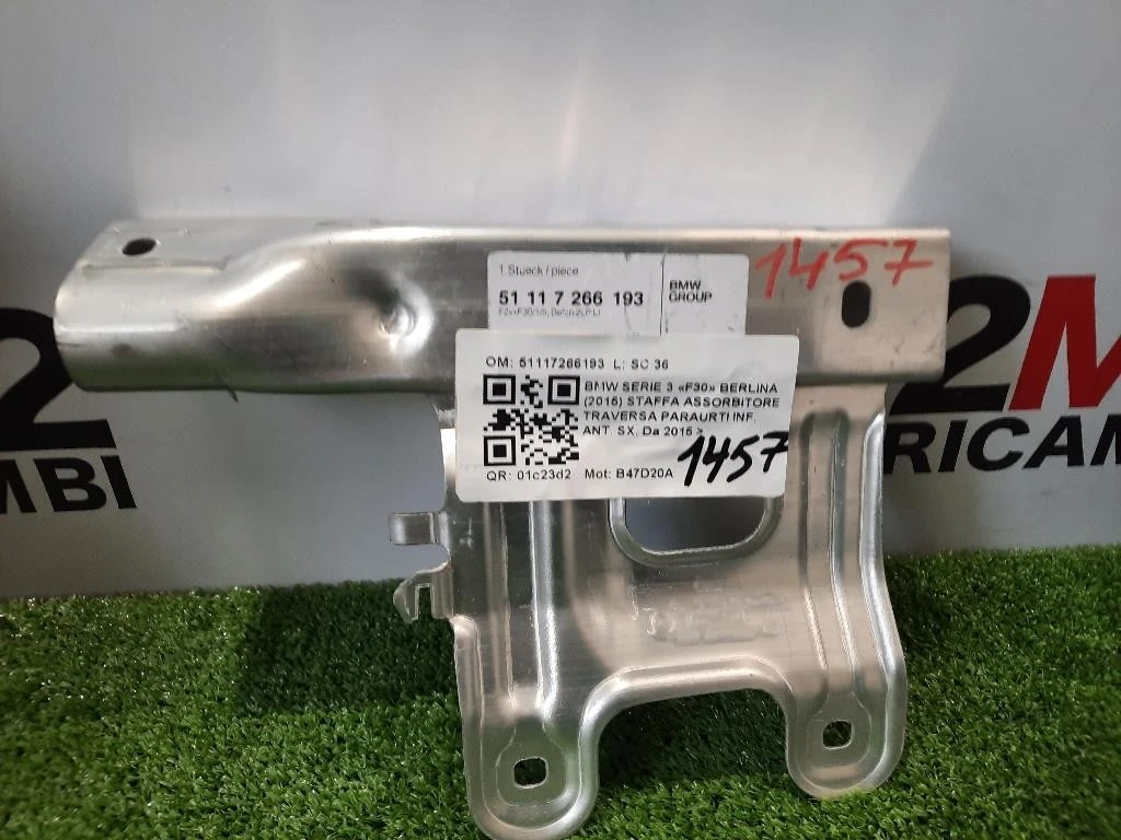 Staffa Assorbitore Traversa Paraurti INF ANT SX 51117266193 Bmw Serie 3 F30 Berlina 2015