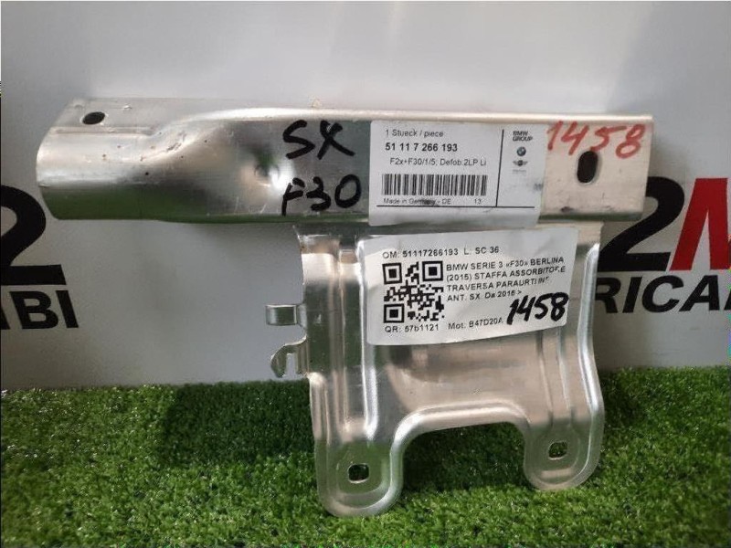 Staffa Assorbitore Traversa Paraurti INF ANT SX 51117266193 F20 F31 Bmw Serie 3 F30 Berlina 2015