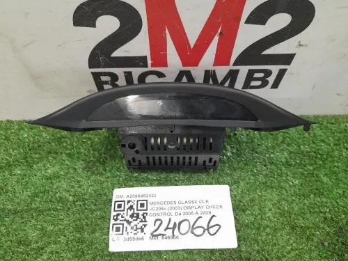 Display Check Control A2095452432 Mercedes Classe CLK C209 2003