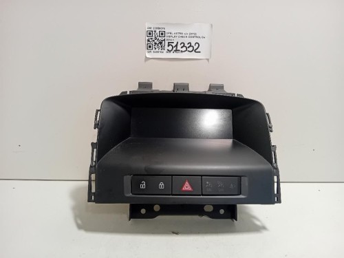 Display Check Control 22858076 Opel Astra J 2012