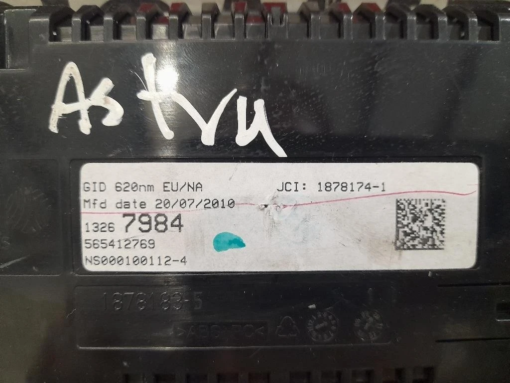 Display Check Control 13267984 Opel Astra J SW 2010