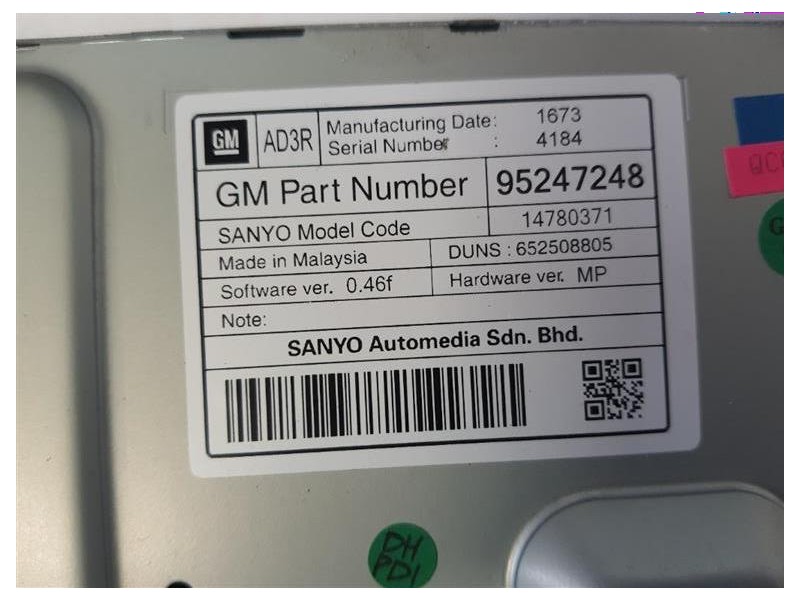 Display Check Control 22915943 Opel Mokka 2013