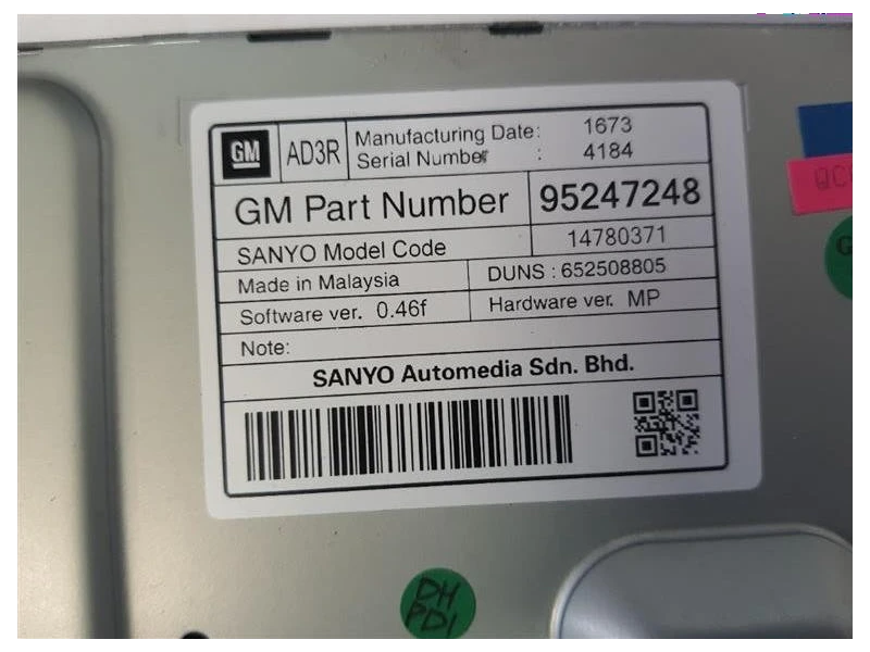 Display Check Control 22915943 Opel Mokka 2013