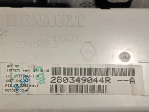 Display Check Control 280349044R Renault Mégane III 2009
