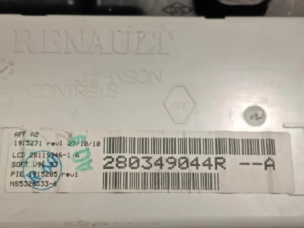 Display Check Control 280349044R Renault Mégane III 2009