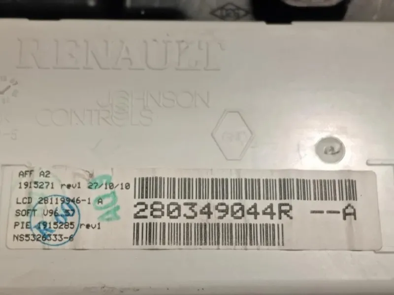 Display Check Control 280349044R Renault Mégane III 2009