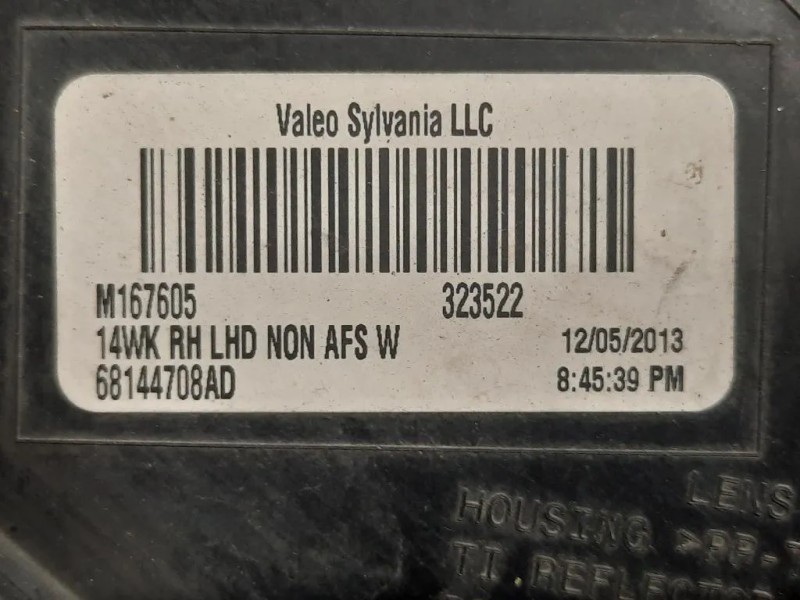 Proiettore ANT DX 68144708AD BIXENON Jeep Grand Cherokee IV 2011