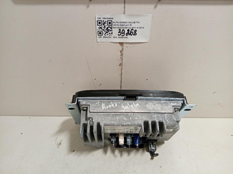 Display DI Navigazione 156104645 Alfa Romeo Giulietta 2010