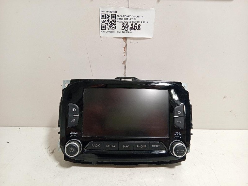 Display DI Navigazione 156104645 Alfa Romeo Giulietta 2010