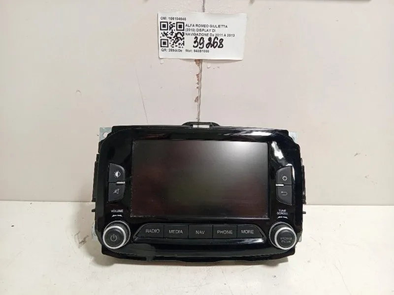 Display DI Navigazione 156104645 Alfa Romeo Giulietta 2010
