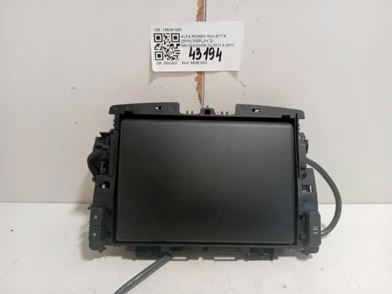 Display DI Navigazione 156091368 Alfa Romeo Giulietta 2010