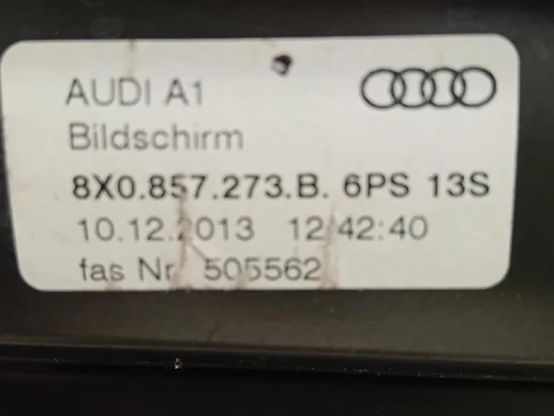 Display DI Navigazione 8X0857273B Audi A1 8XA Sportback 2012