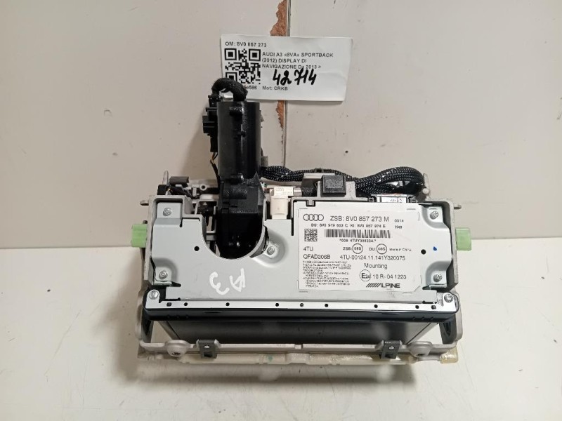 Display DI Navigazione 8V0 857 273 Audi A3 8VA Sportback 2012