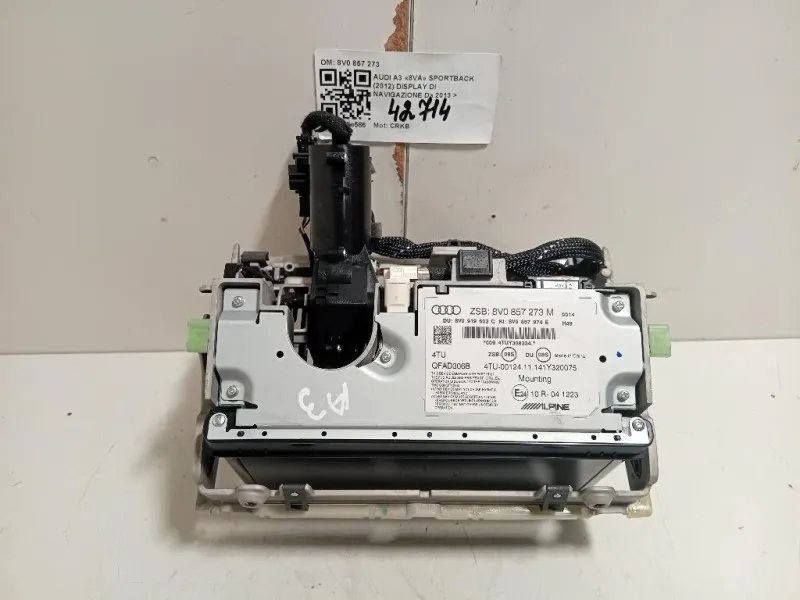 Display DI Navigazione 8V0 857 273 Audi A3 8VA Sportback 2012