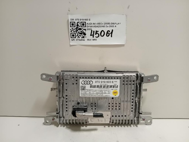 Display DI Navigazione 8T0 919 603 E Audi A4 8EC 2005