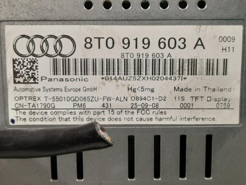 Display DI Navigazione 8T0919603A Audi A4 8K2 2008