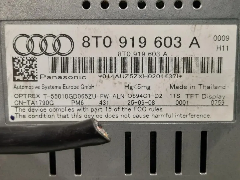 Display DI Navigazione 8T0919603A Audi A4 8K2 2008