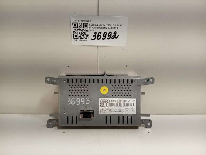 Display DI Navigazione 8T0919603A Audi A4 8K2 2008
