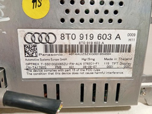 Display DI Navigazione 8T0 919 603 A Audi A5 8T3 2008