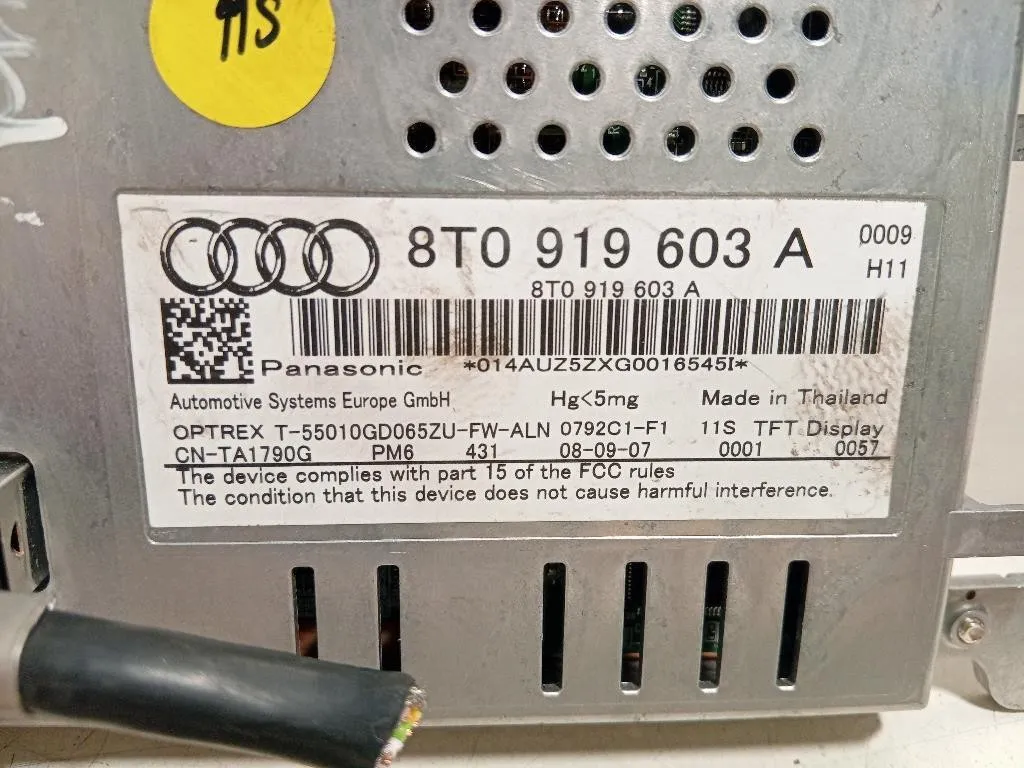 Display DI Navigazione 8T0 919 603 A Audi A5 8T3 2008