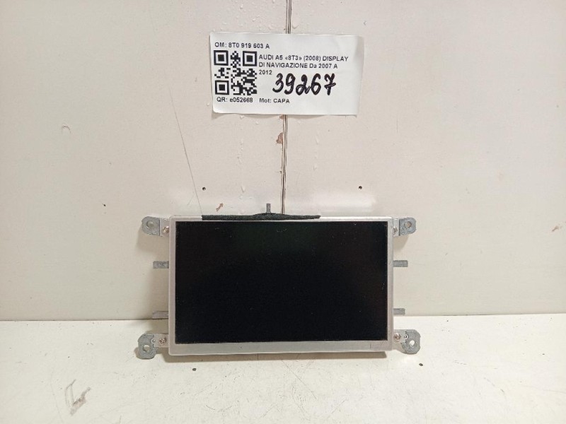 Display DI Navigazione 8T0 919 603 A Audi A5 8T3 2008