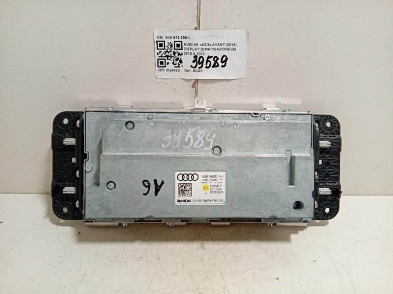 Display DI Navigazione 4K0919605C SCHERMO DISPLAY ORIGINALE AUDI Audi A6 4GD Avant 2016