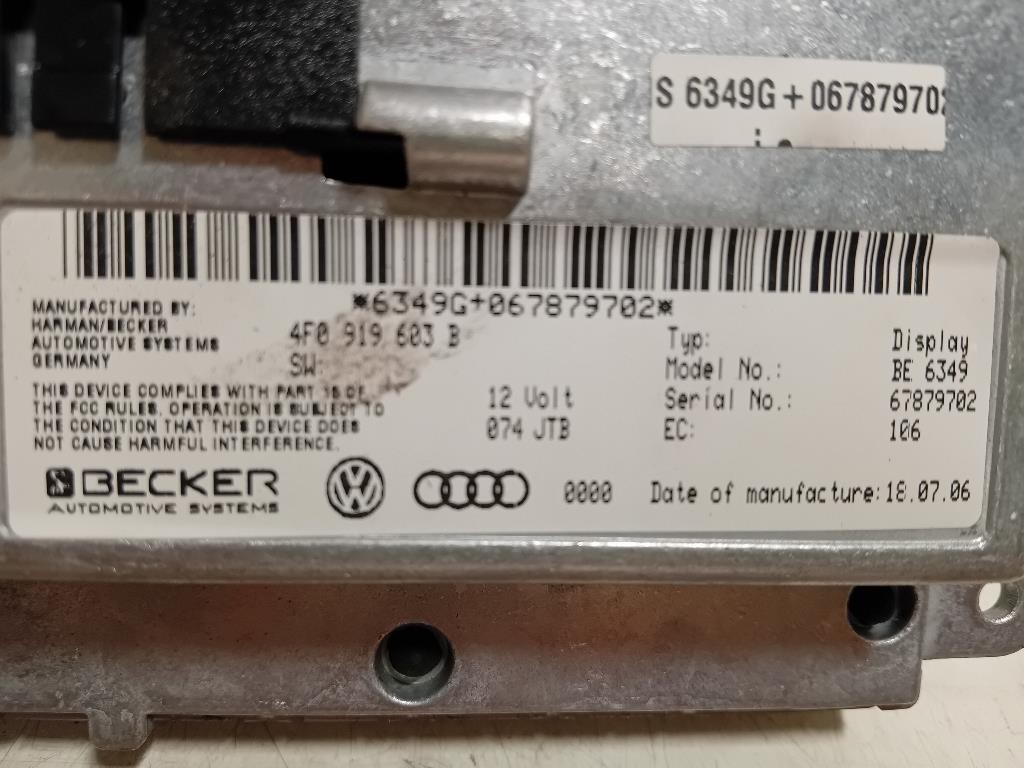 Display DI Navigazione 4F0 919 603 B Audi A6 4GD Avant 2016