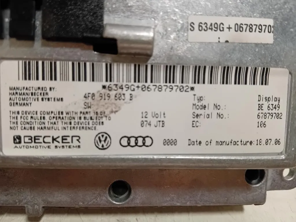 Display DI Navigazione 4F0 919 603 B Audi A6 4GD Avant 2016