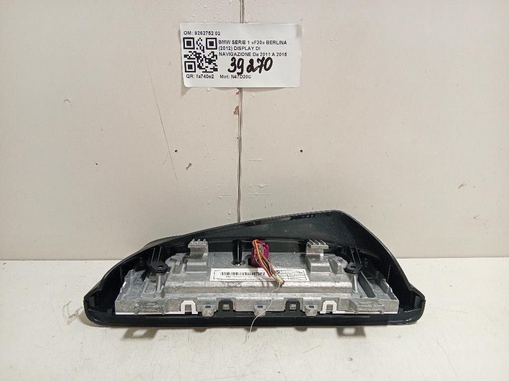 Display DI Navigazione 9262752 02 Bmw Serie 1 F20 Berlina 2012