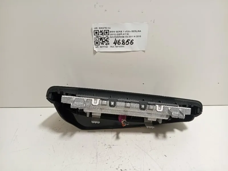 Display DI Navigazione 9262752 02 Bmw Serie 1 F20 Berlina 2012