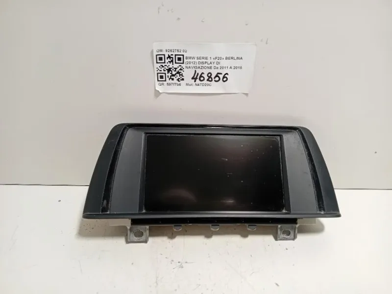 Display DI Navigazione 9262752 02 Bmw Serie 1 F20 Berlina 2012