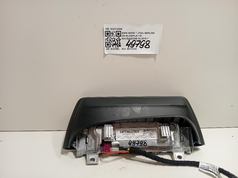 Display DI Navigazione 932212208 Bmw Serie 1 F20 Berlina 2015