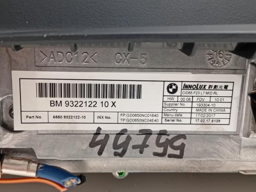 Display DI Navigazione 932212210 Bmw Serie 1 F20 Berlina 2015