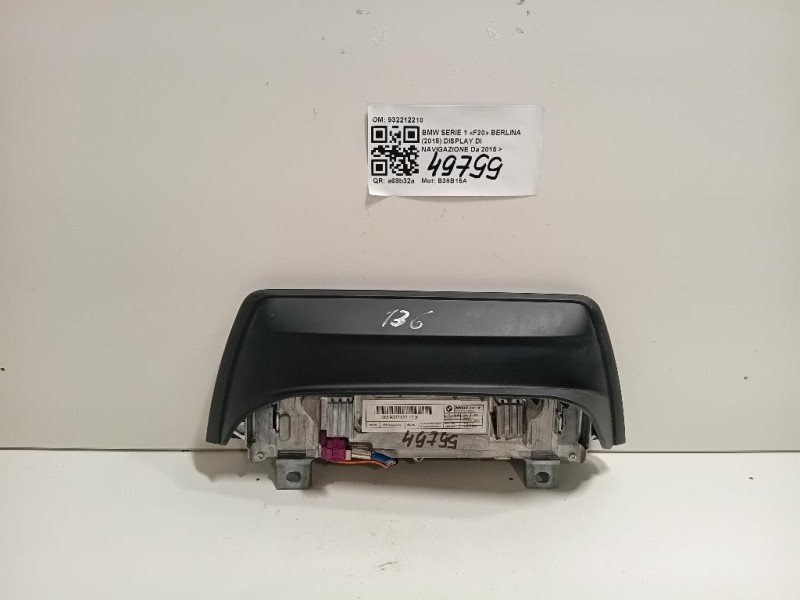 Display DI Navigazione 932212210 Bmw Serie 1 F20 Berlina 2015