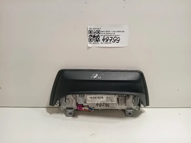 Display DI Navigazione 932212210 Bmw Serie 1 F20 Berlina 2015