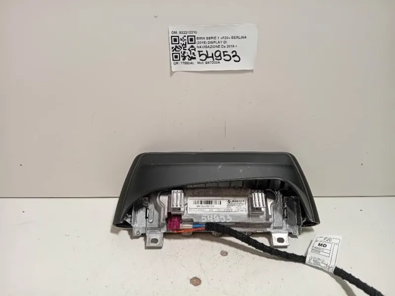 Display DI Navigazione 932212210 Bmw Serie 1 F20 Berlina 2015